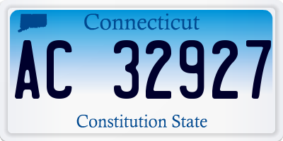 CT license plate AC32927