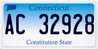 CT license plate AC32928