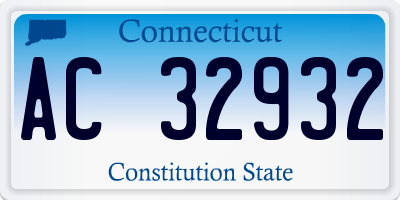 CT license plate AC32932