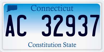 CT license plate AC32937
