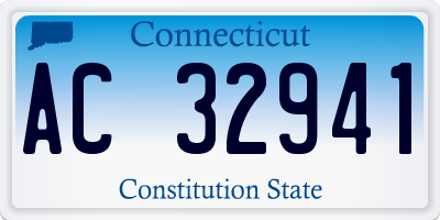 CT license plate AC32941