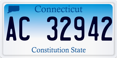 CT license plate AC32942