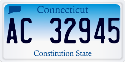 CT license plate AC32945