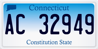 CT license plate AC32949