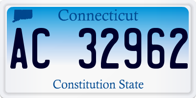 CT license plate AC32962
