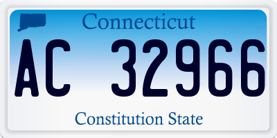 CT license plate AC32966