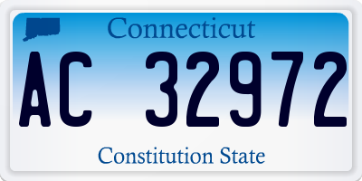 CT license plate AC32972