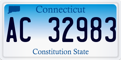 CT license plate AC32983