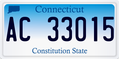 CT license plate AC33015