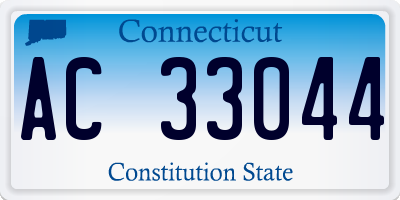 CT license plate AC33044