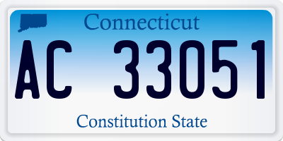 CT license plate AC33051