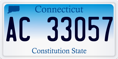 CT license plate AC33057