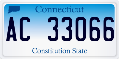 CT license plate AC33066