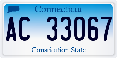 CT license plate AC33067