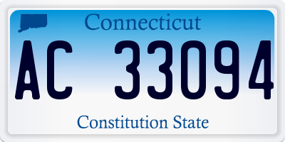 CT license plate AC33094