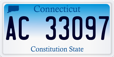 CT license plate AC33097