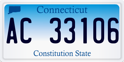 CT license plate AC33106