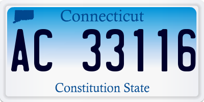 CT license plate AC33116