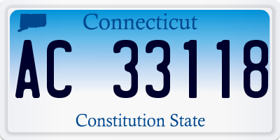 CT license plate AC33118