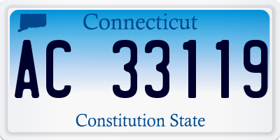 CT license plate AC33119