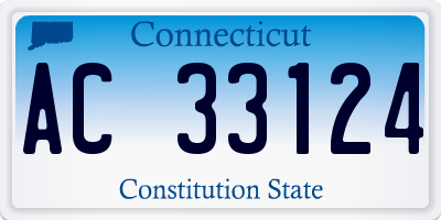 CT license plate AC33124
