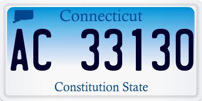 CT license plate AC33130