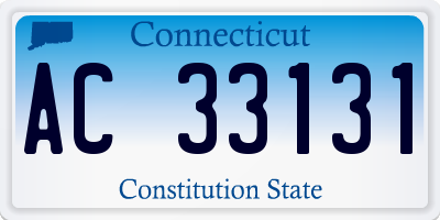 CT license plate AC33131