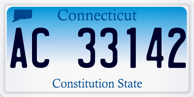 CT license plate AC33142