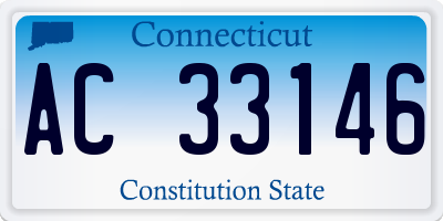 CT license plate AC33146
