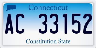 CT license plate AC33152