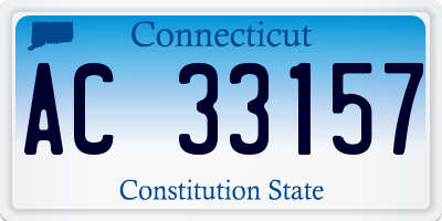 CT license plate AC33157