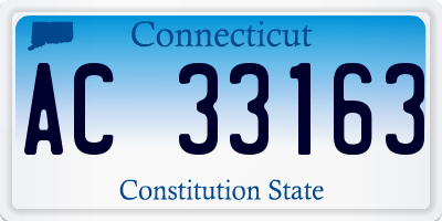 CT license plate AC33163