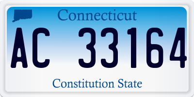 CT license plate AC33164