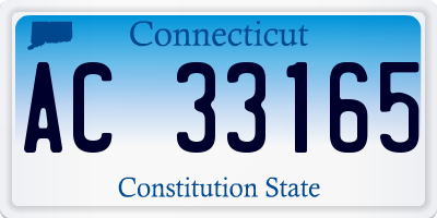 CT license plate AC33165