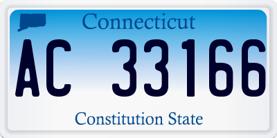CT license plate AC33166