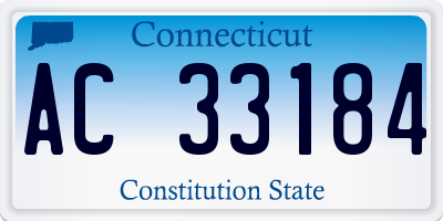 CT license plate AC33184