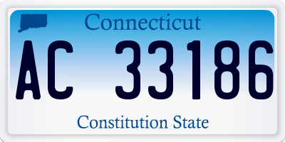CT license plate AC33186