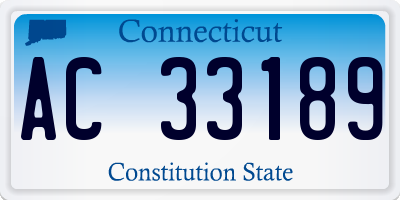 CT license plate AC33189