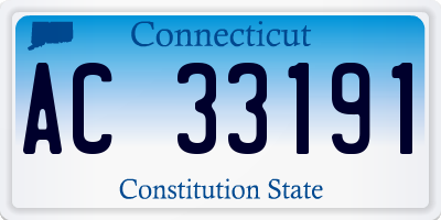 CT license plate AC33191