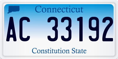 CT license plate AC33192