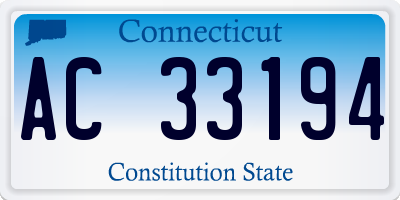 CT license plate AC33194