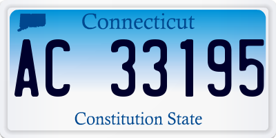 CT license plate AC33195