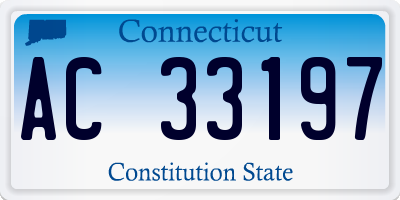 CT license plate AC33197