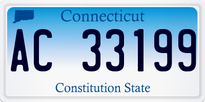 CT license plate AC33199