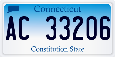 CT license plate AC33206