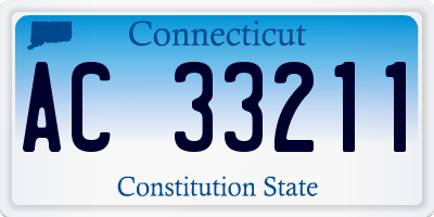 CT license plate AC33211