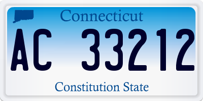 CT license plate AC33212