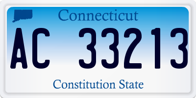 CT license plate AC33213