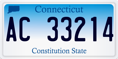 CT license plate AC33214