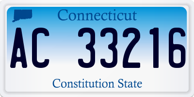 CT license plate AC33216
